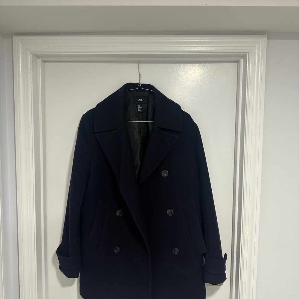 H&M Black Pea Coat